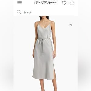 *NWT* Grey satin slip dress. Sz 2. If only studio.